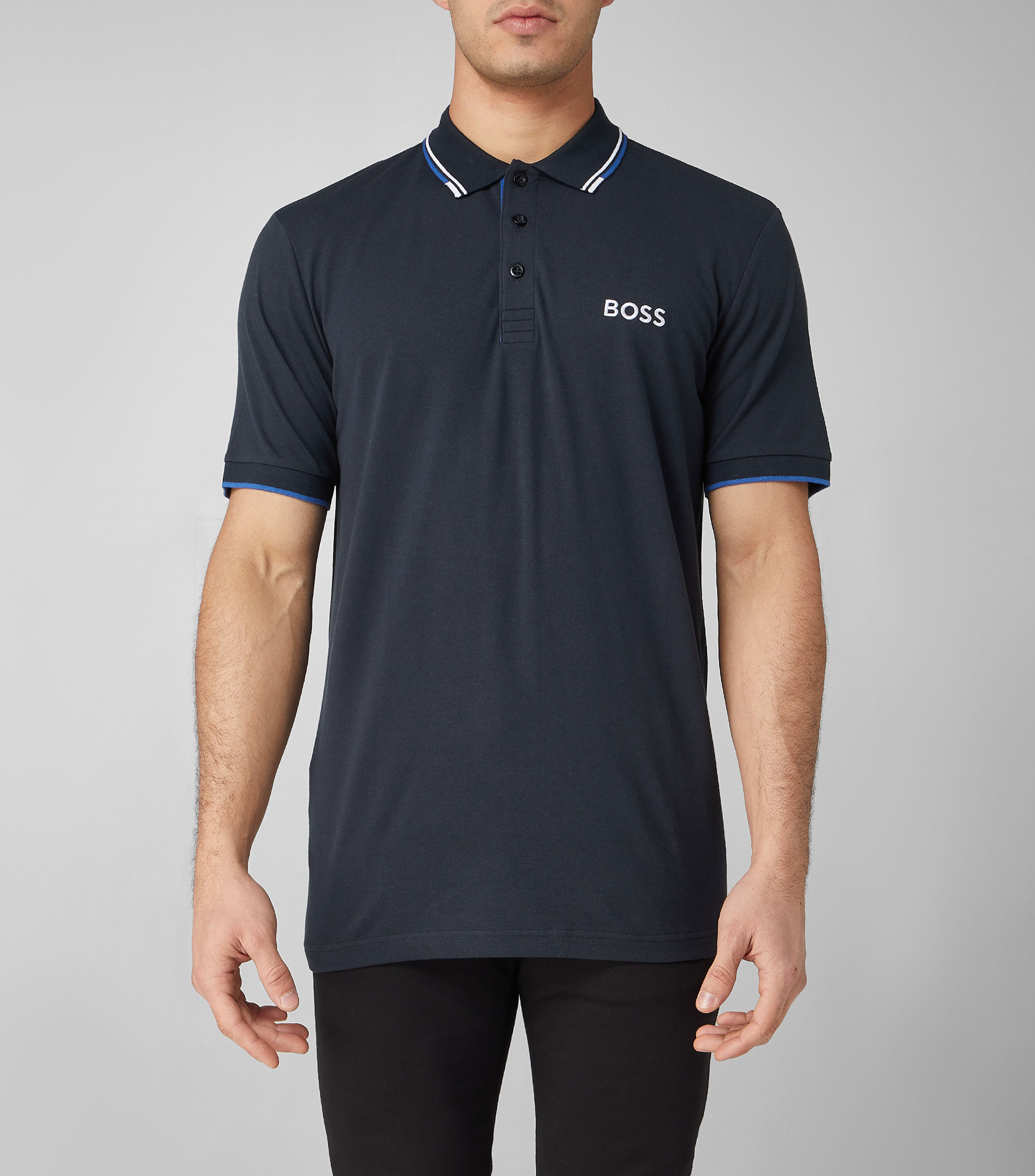 Boss Playera Polo negra de manga corta Hombre El Palacio de Hierro